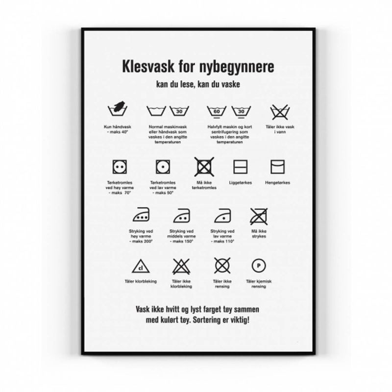 Klesvask for nybegynnere 30x40 cm