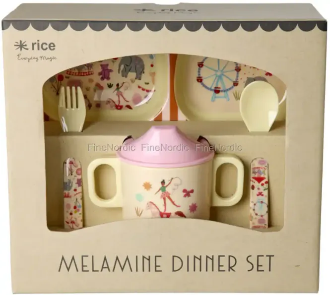 Hovedbilde Rice Melamin Babymiddagsett i Gaveeske 