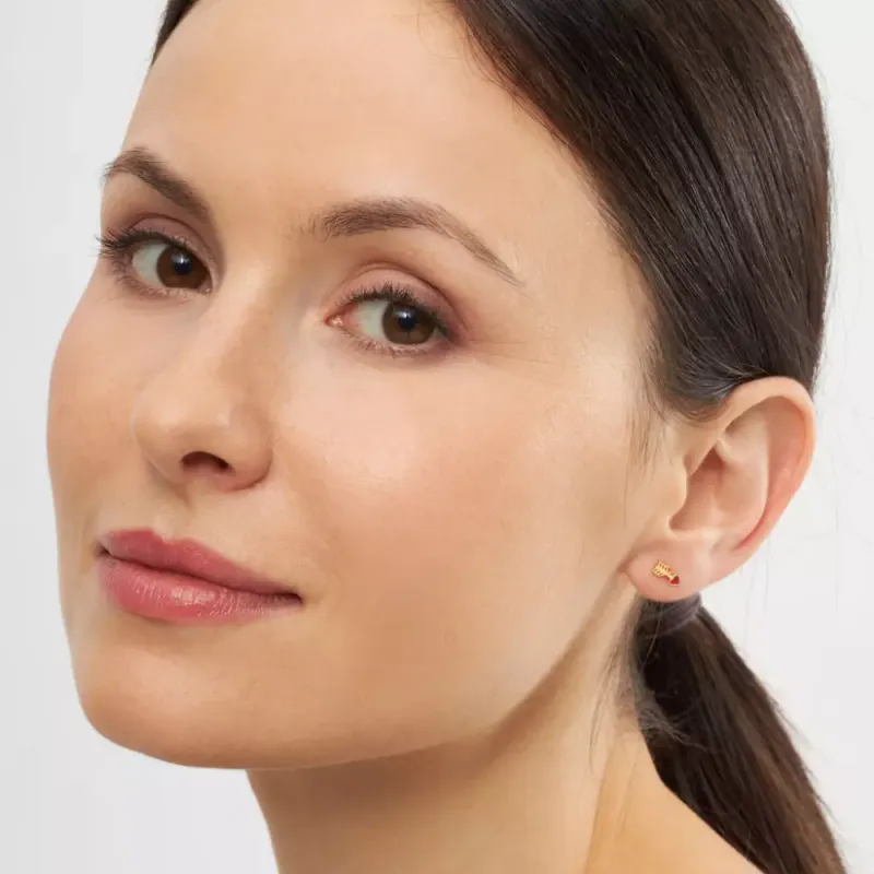 Amor Ørering 1 stk Forgyldt