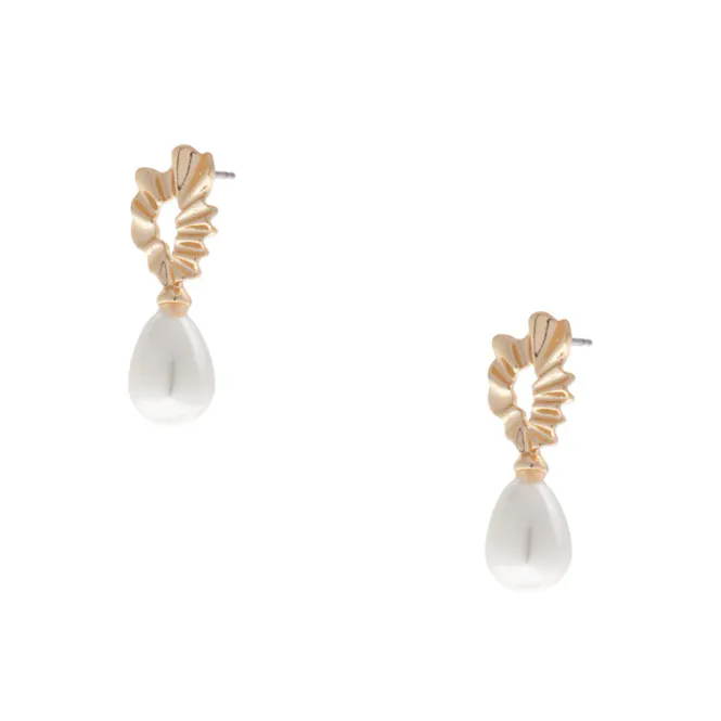 Hovedbilde Øredobb gull med perle