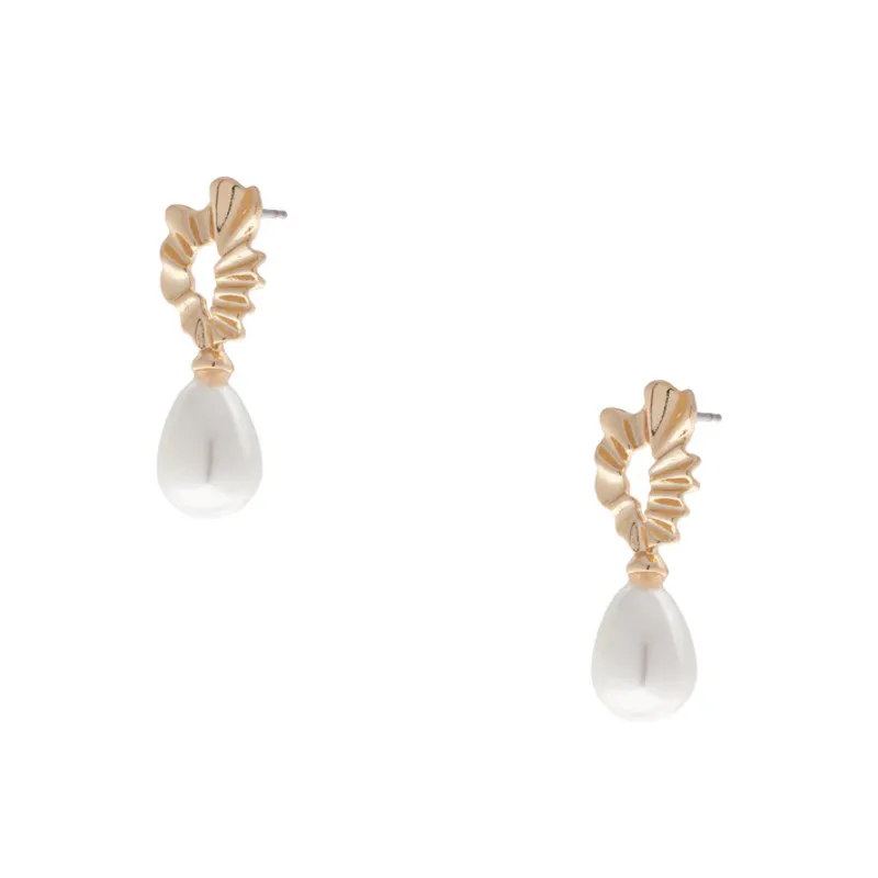 Øredobb gull med perle